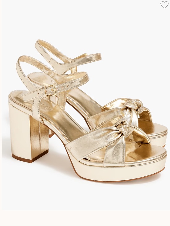 J. Crew Shoes - J. Crew Metallic Gold Knotted Platform Heels